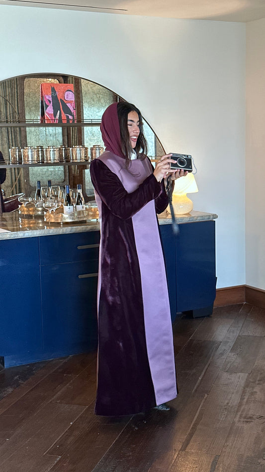 Velvet with taffeta