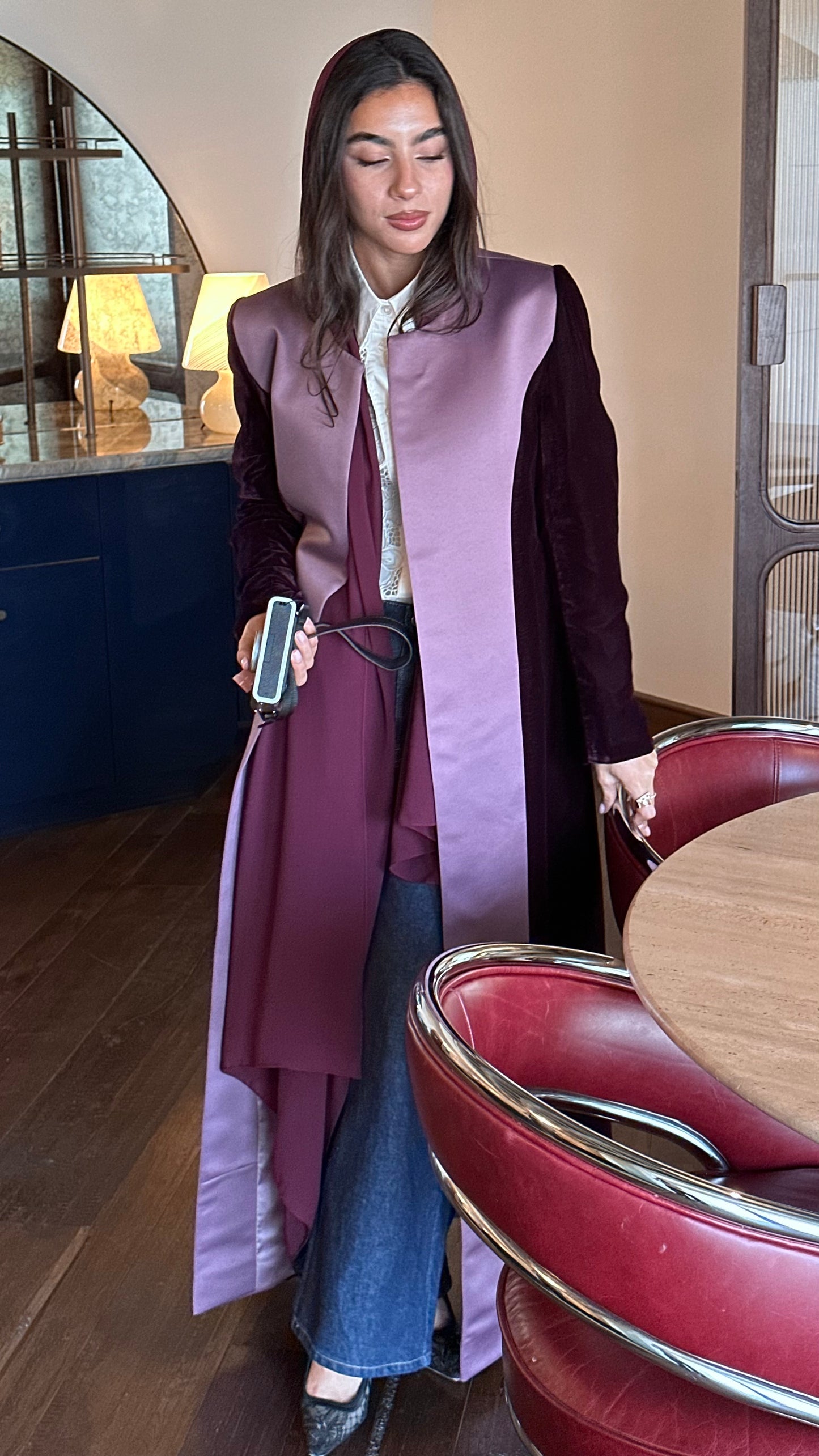 Velvet with taffeta