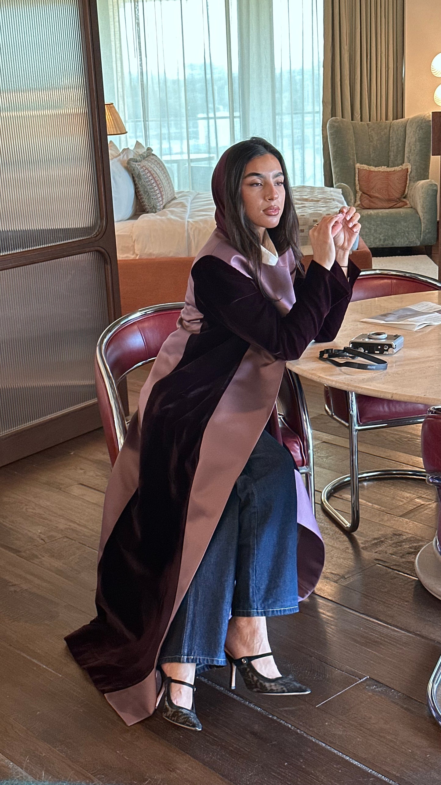 Velvet with taffeta